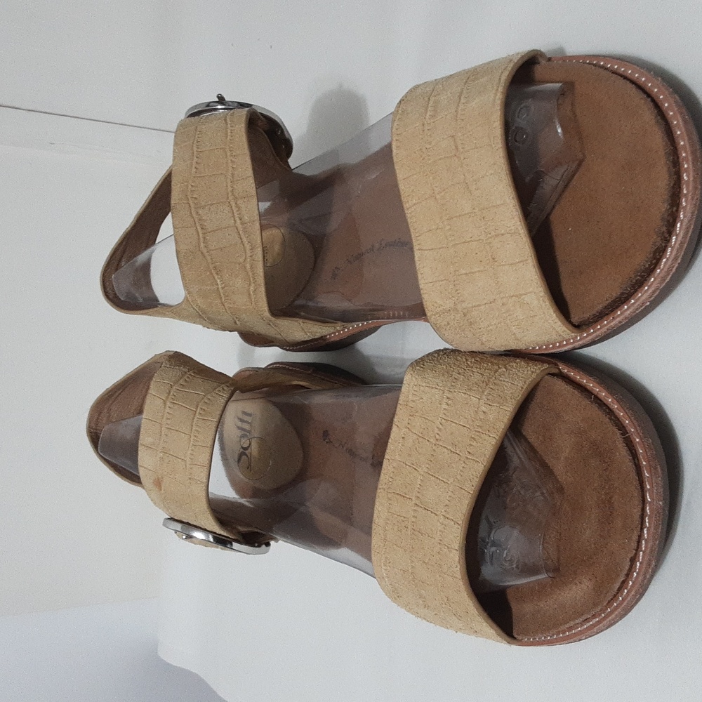 SOFFT Bali Natural Leather‎ Lining Croc Print Big Buckle Sandal